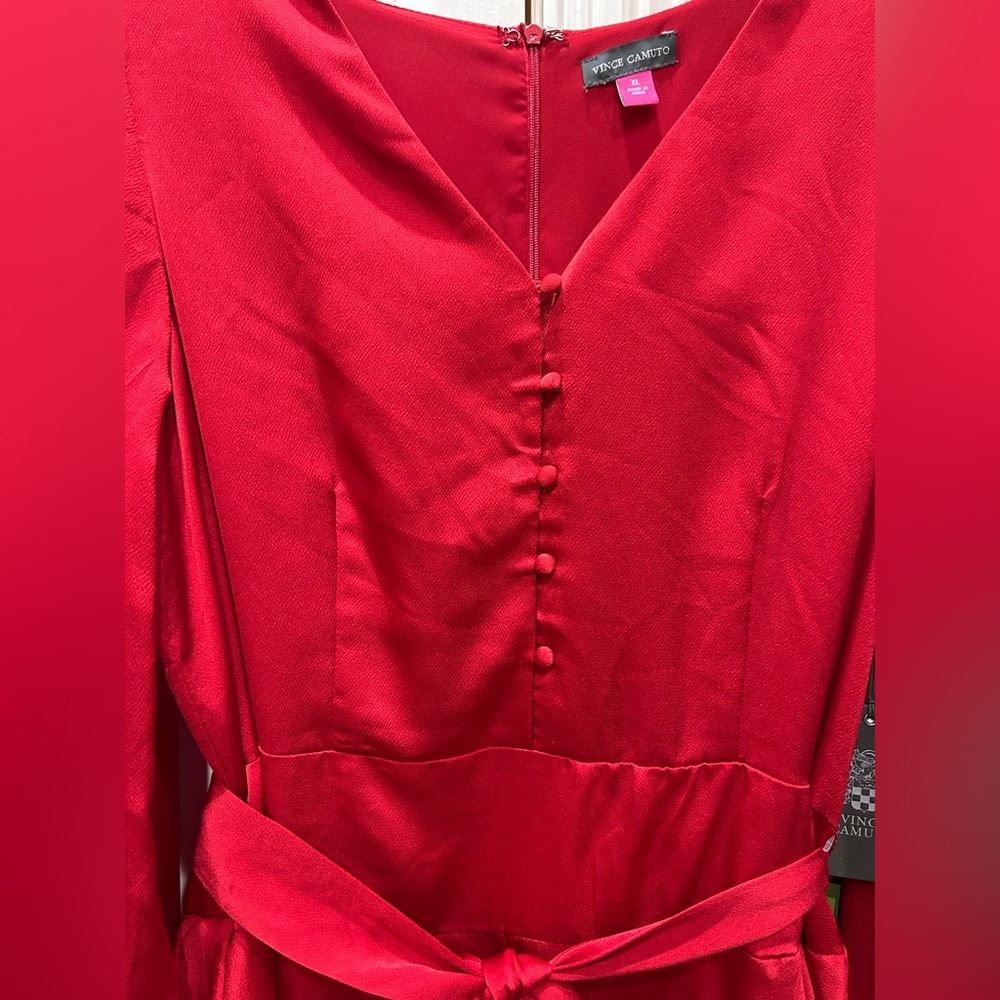 Vince Camuto Elegant Red Women's Dress-XL - Picture 3 of 6